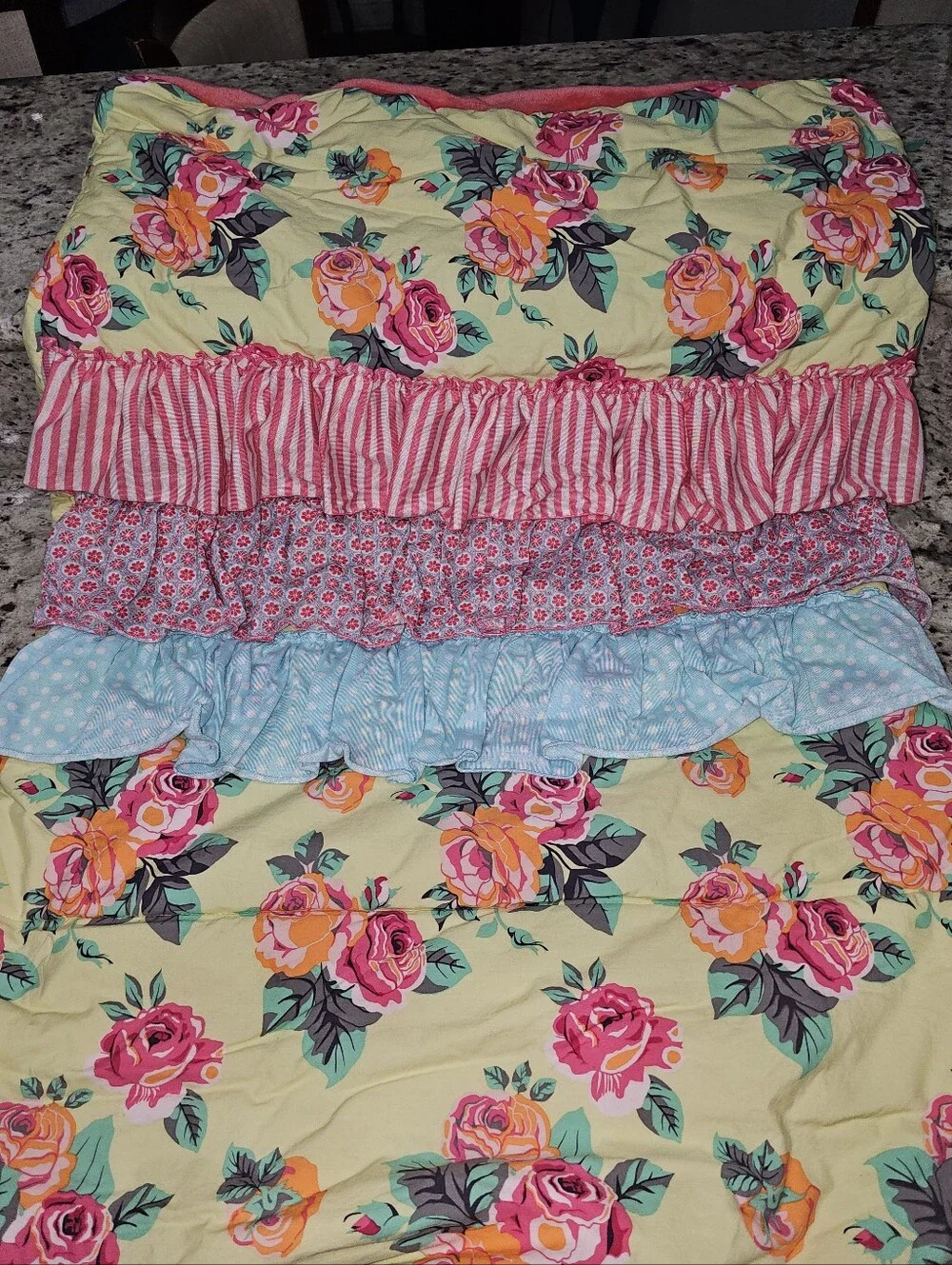 Matilda Jane Ruffled Sleeping Bag - Blanket One Size Pink Yellow Orange - Picture 5 of 12